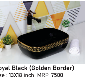 Royal Black (Golden Border)